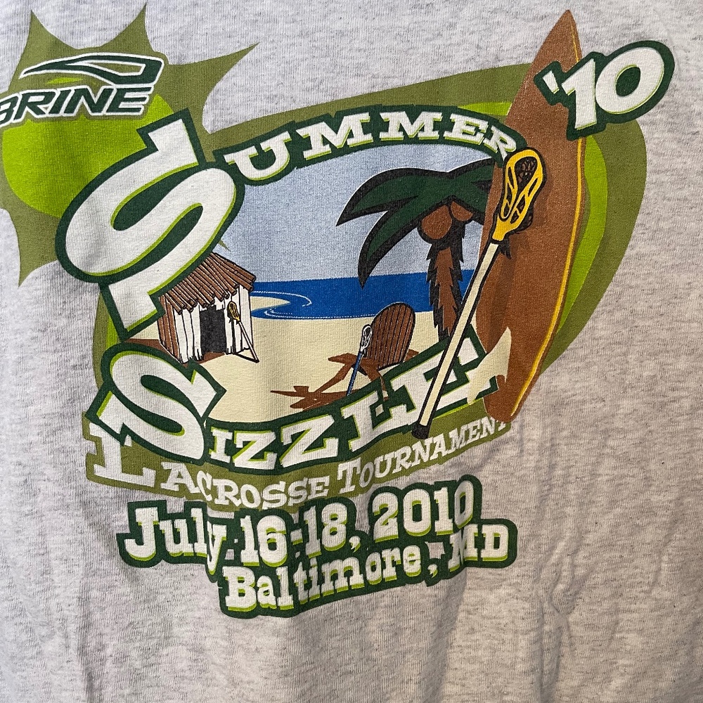Retro 2010 Brine Summer Sizzle Lacrosse Tournament T Shirt